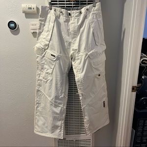 White ripzone pants